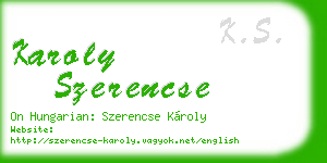 karoly szerencse business card