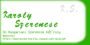 karoly szerencse business card
